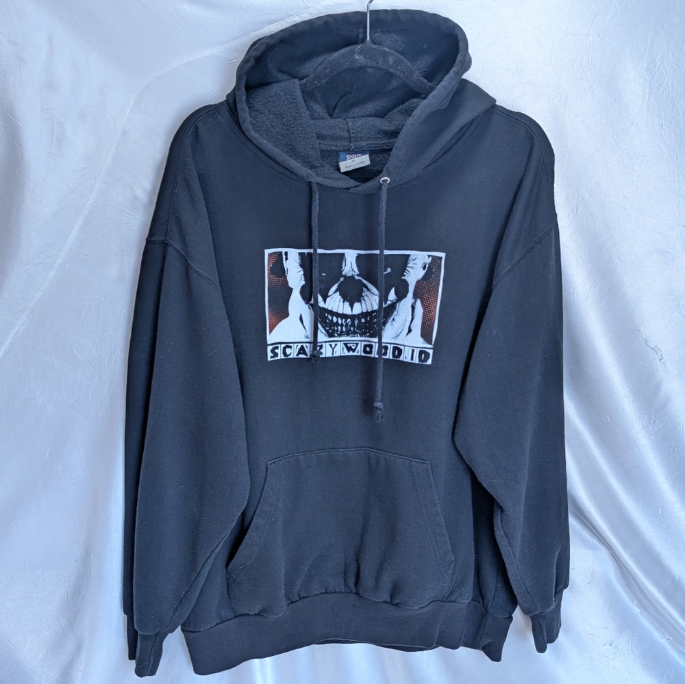 SCARYWOOD Original Merch Spokane WA Silverwood Themepark Black Clown Hoodie XL